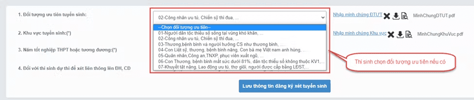 Hướng dẫn đăng ký nguyên vọng