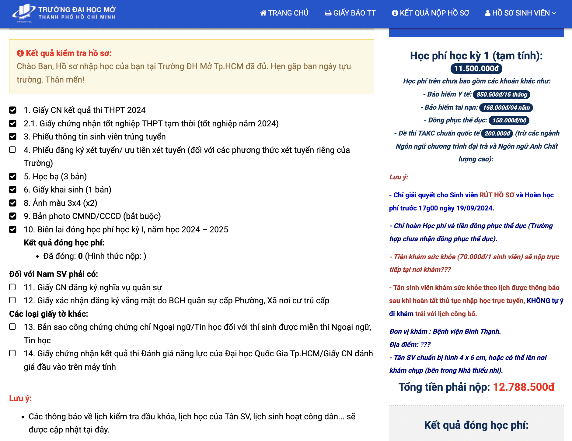 Hướng dẫn đăng ký nhập học trực tuyến