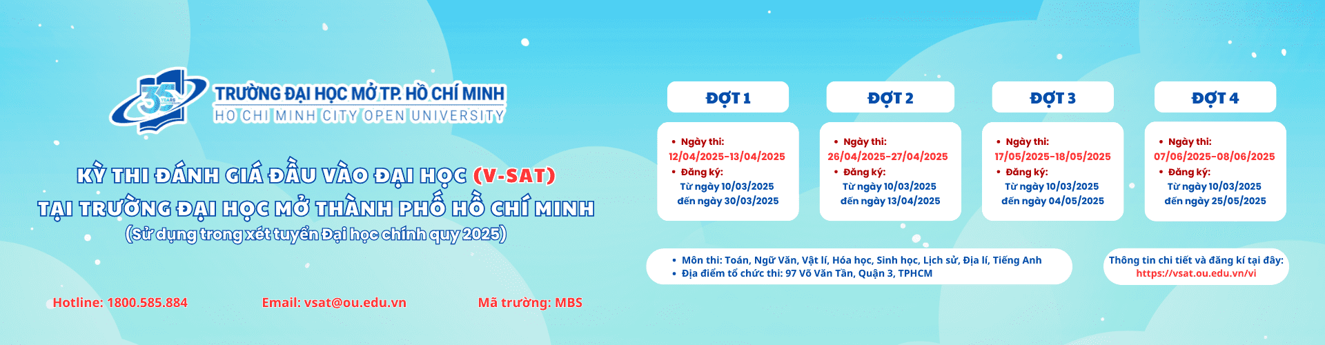 Thông tin tuyển sinh Đại học chính quy năm 2025